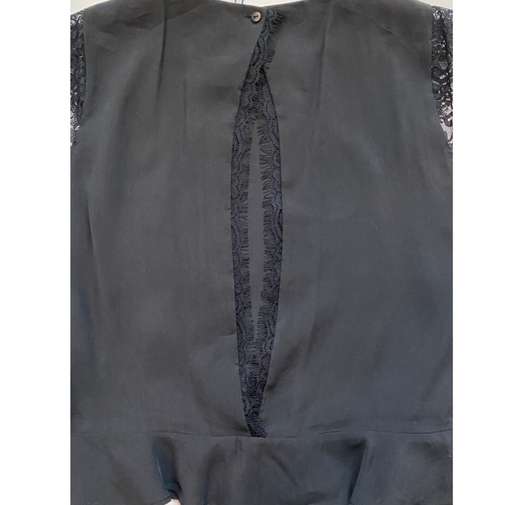 🚫SOLD🚫 ZARA XS Sleeveless Open Back Matte Black Top Shirt Blouse - Picture 4 of 6